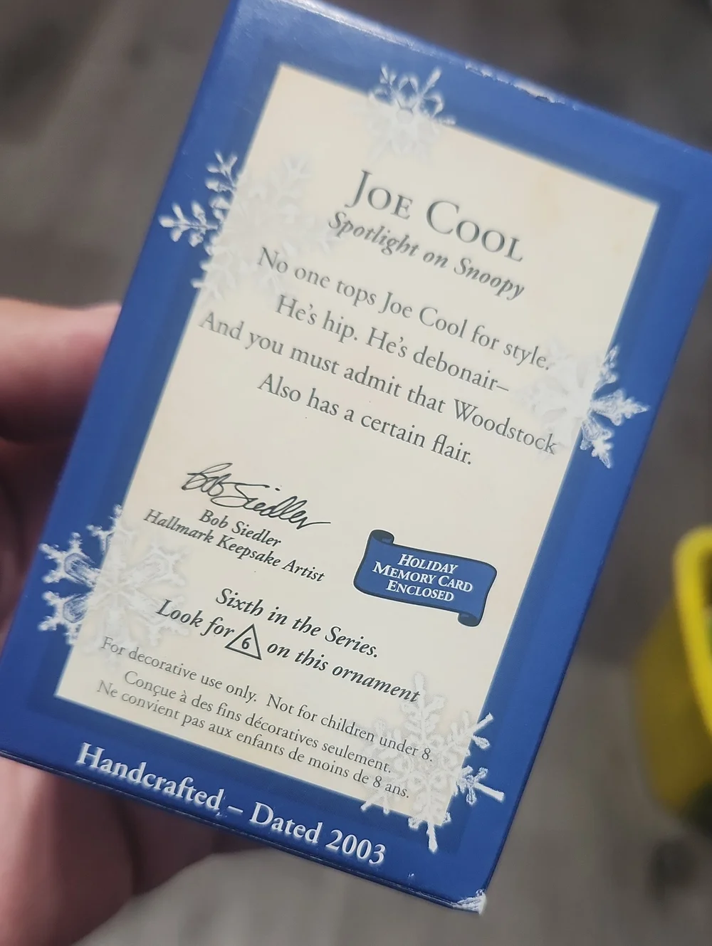 Hallmark Joe Cool Snoopy Ornament